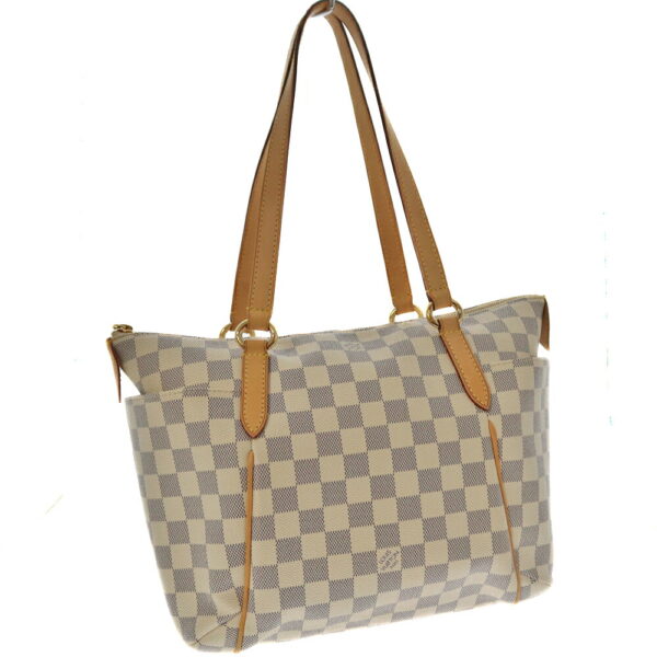 k21 5564 Louis Vuitton Totally PM Tote Bag Damier Azur White Gray