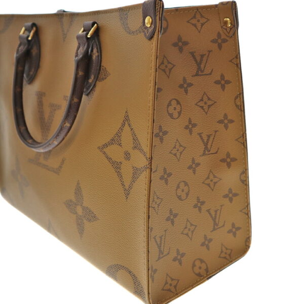 k21 5959 4 Louis Vuitton On the Go MM Tote Bag Monogram Reverse Brown