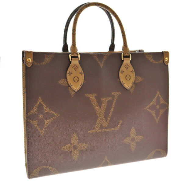 k21 5959 Louis Vuitton On the Go MM Tote Bag Monogram Reverse Brown