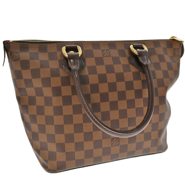 k21 6137 2 Louis Vuitton Saleya PM Handbag Damier Canvas Brown