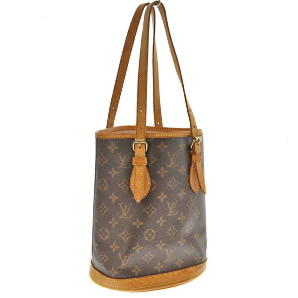 k21 6391 Louis Vuitton Bucket PM Shoulder Bag Monogram Canvas Brown