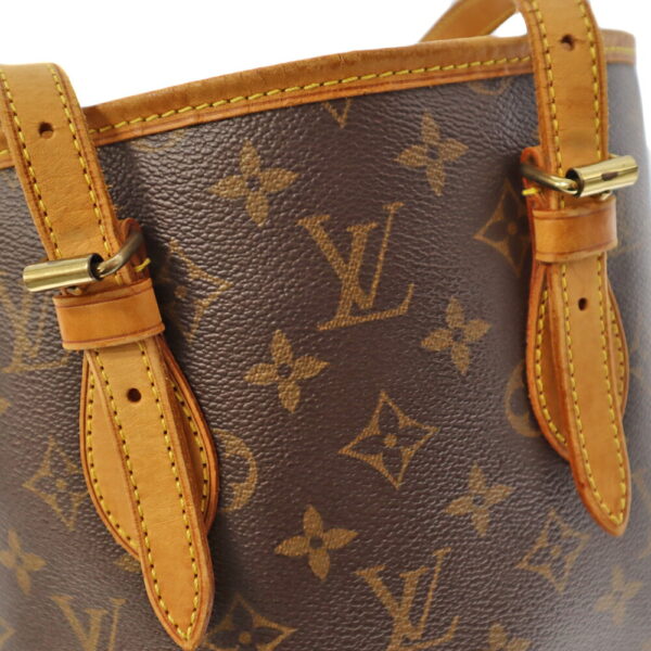 k21 6391 10 Louis Vuitton Bucket PM Shoulder Bag Monogram Canvas Brown