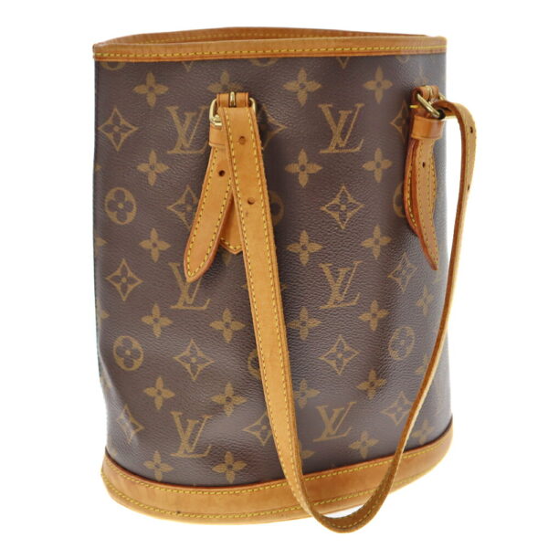 k21 6391 2 Louis Vuitton Bucket PM Shoulder Bag Monogram Canvas Brown