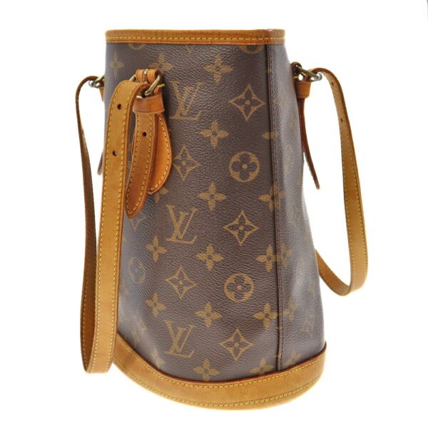 k21 6391 4 Louis Vuitton Bucket PM Shoulder Bag Monogram Canvas Brown