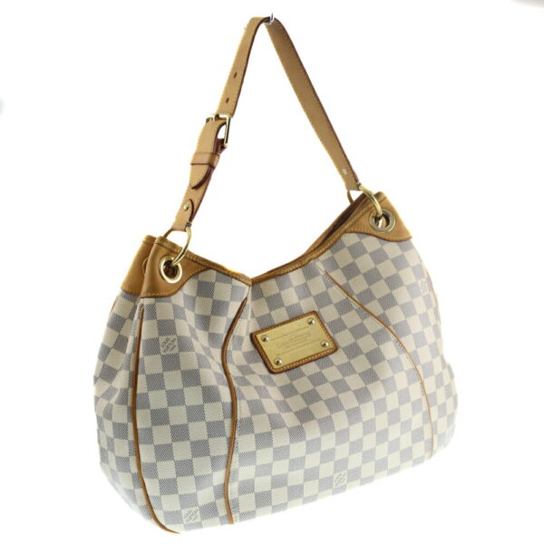 k21 643 Louis Vuitton Galliera PM Tote Bag Damier Azur White