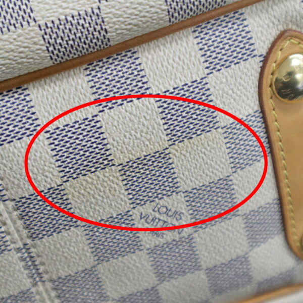 k21 643 17 Louis Vuitton Galliera PM Tote Bag Damier Azur White