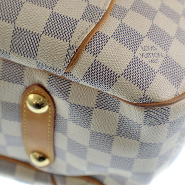 k21 643 9 Louis Vuitton Galliera PM Tote Bag Damier Azur White