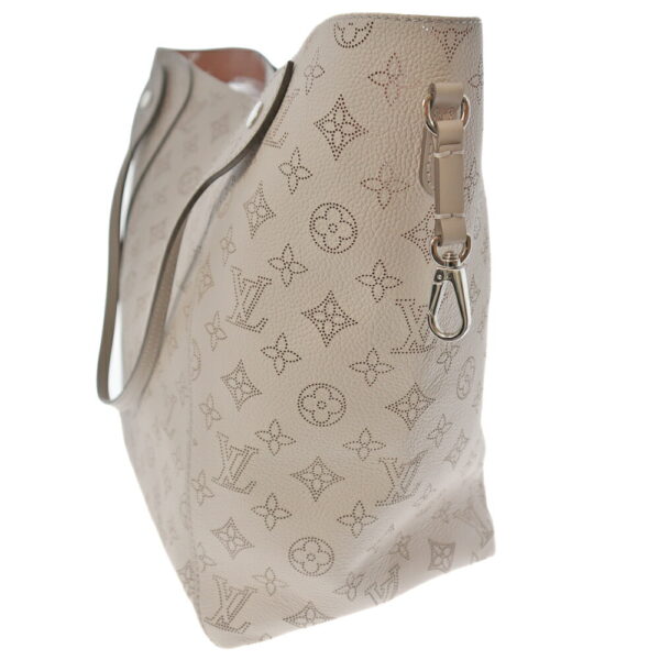 k21 6516 4 Louis Vuitton Hina MM Tote Bag Monogram Mahina Gray Pink