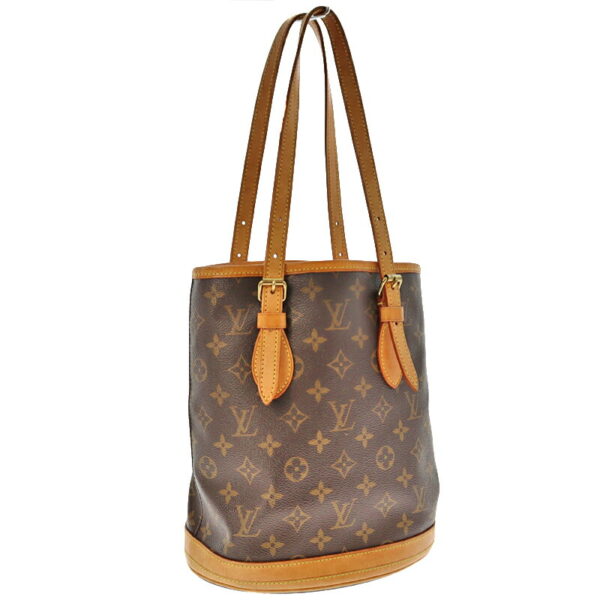 k21 6814 Louis Vuitton Bucket PM Shoulder Bag Monogram Canvas Brown