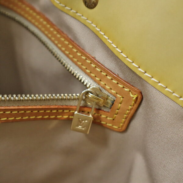 k21 7008 12 Louis Vuitton Lead MM Handbag Monogram Vernis Beige Yellow