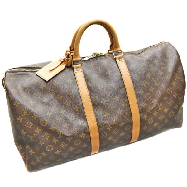 k21 7070 Louis Vuitton Keepall 55 Travel Bag Monogram Canvas Brown