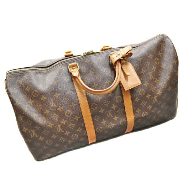 k21 7070 2 Louis Vuitton Keepall 55 Travel Bag Monogram Canvas Brown