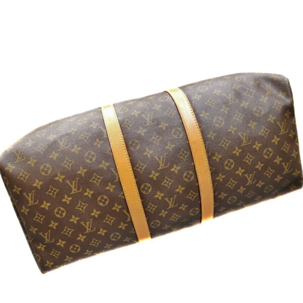 k21 7070 3 Louis Vuitton Keepall 55 Travel Bag Monogram Canvas Brown