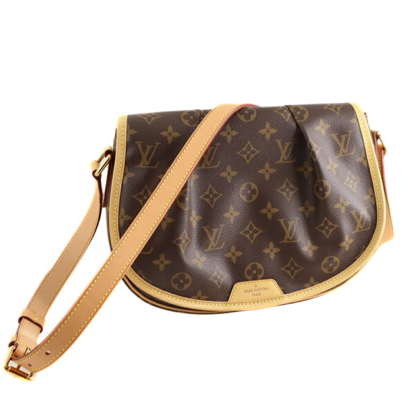 k21 864 Louis Vuitton Menilmontan PM Shoulder Bag Monogram Canvas Brown