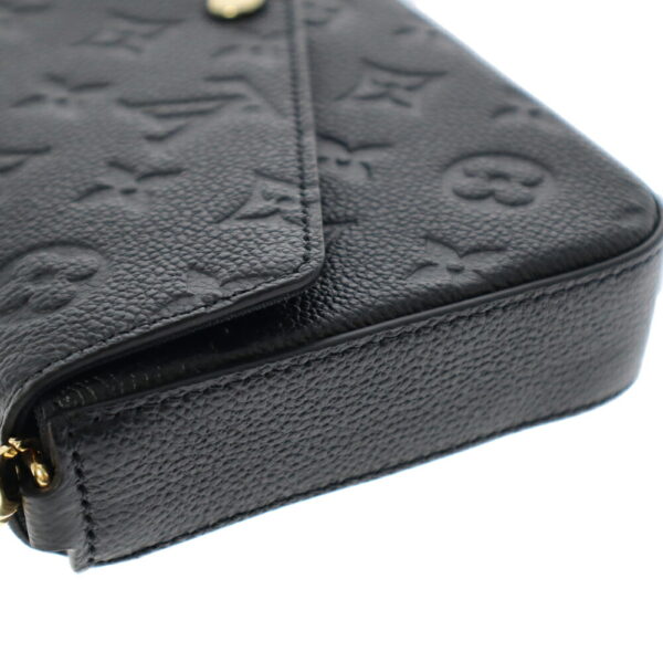 k22 180 4 Louis Vuitton Pochette Felicie Chain Wallet Empreinte Leather Black