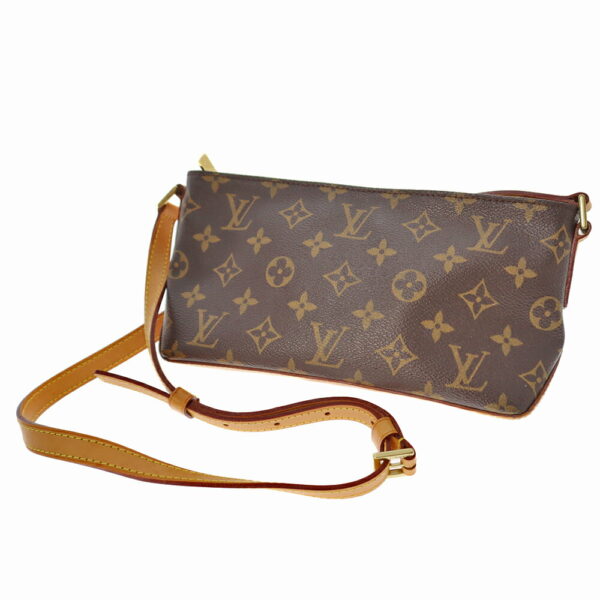 k22 3815 1 Louis Vuitton Trotter Shoulder Bag Monogram Canvas Brown