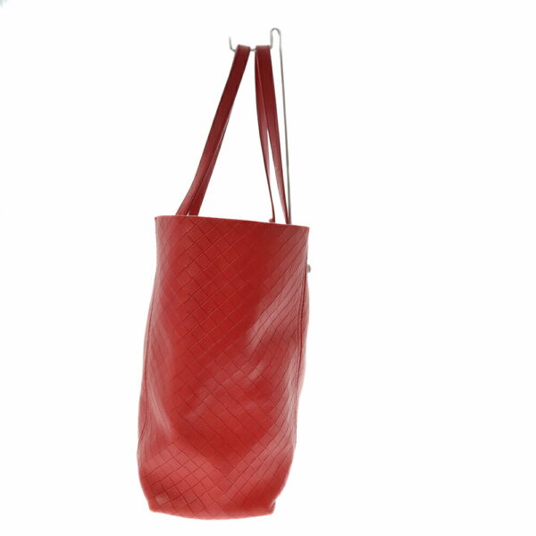 k22 3832 3 Bottega Veneta Intreccio Tote Bag Red