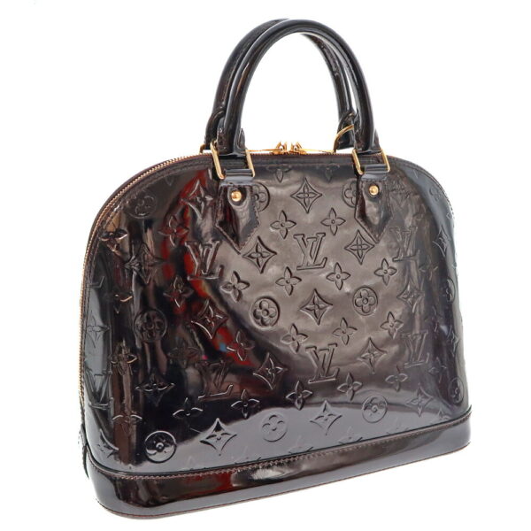 k22 6953 Louis Vuitton Alma PM Monogram Vernis Handbag Amarant