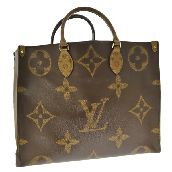 k23 2340 Louis Vuitton On the Go GM Monogram Giant Reverse Tote Brown