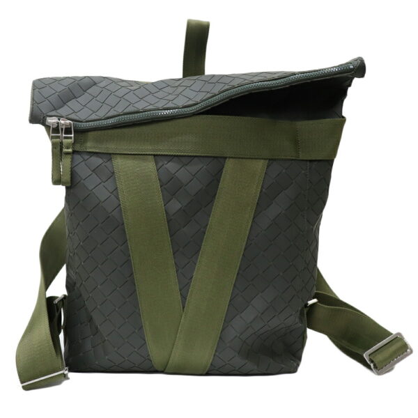 k23 5598 1 Bottega Veneta Rubber Backpack Khaki Green