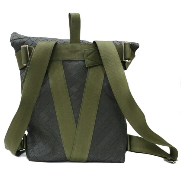 k23 5598 4 Bottega Veneta Rubber Backpack Khaki Green