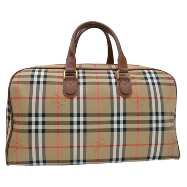 k9286 2 Burberry Nova Check Leather Bag Brown