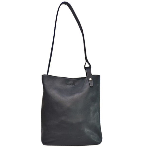 k9463e Loewe Leather Shoulder Bag Black