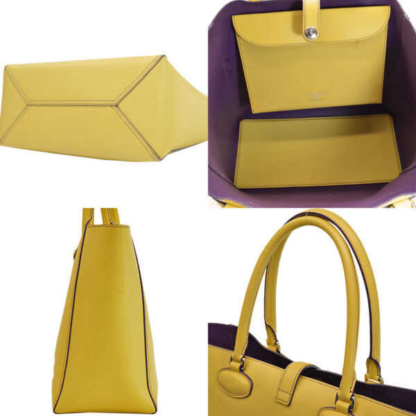 k9478d 1 Loewe Leather Tote Bag Yellow Purple