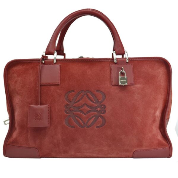 k9802a Loewe Anagram Suede Leather Bag Red