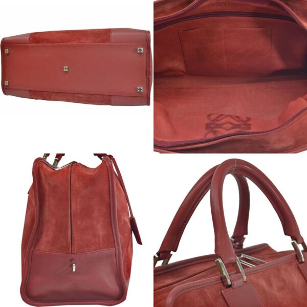 k9802a 1 Loewe Anagram Suede Leather Bag Red