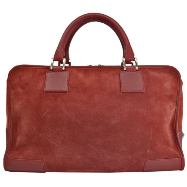 k9802a 2 Loewe Anagram Suede Leather Bag Red