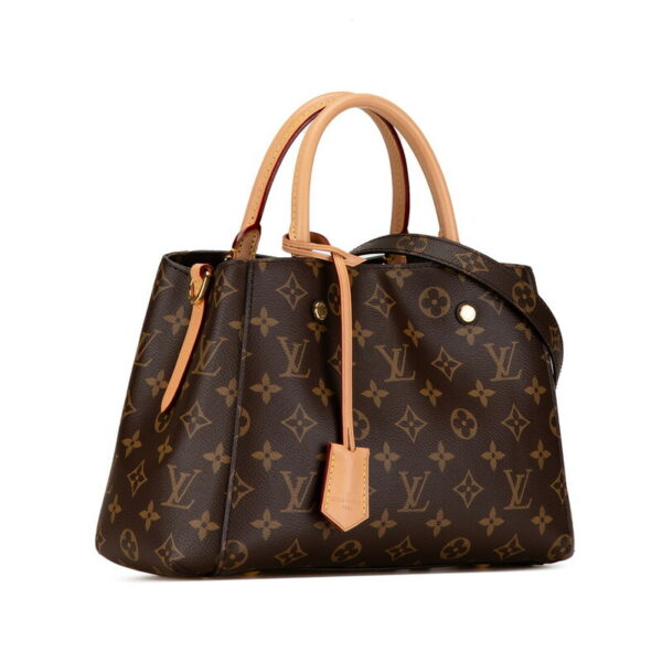 l8mm8mas356ieuz3 2 Louis Vuitton Monogram Montaigne BB 2WAY Shoulder Bag Brown