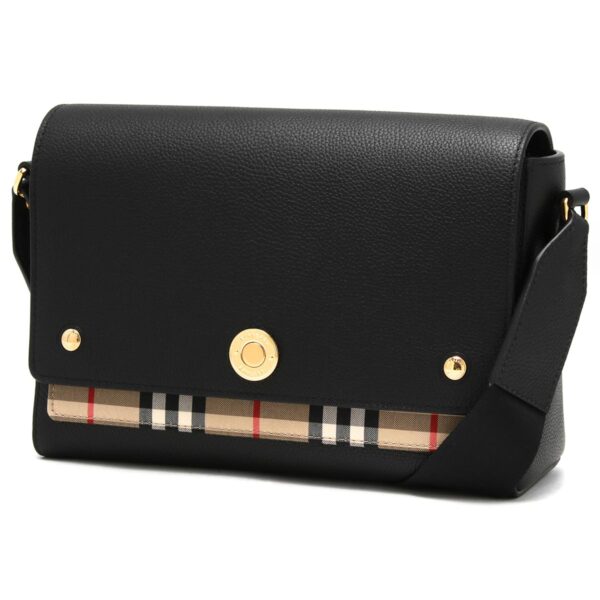 lbbb8021110 Burberry Note Check Clutch Bag Black Archive Beige