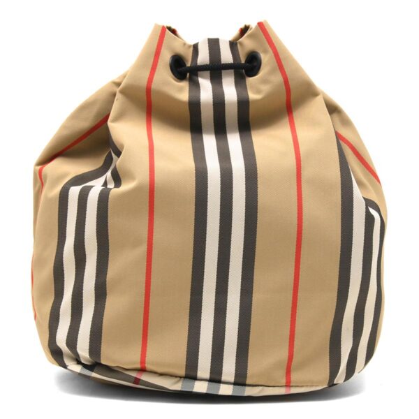 lbbb8026737y Burberry Phoebe Icon Stripe Drawstring Bag Archive Beige