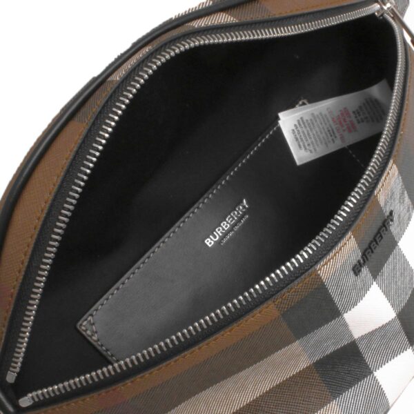 lbbb8052806a Burberry Caisson Exaggerated Check Belt Bag Birch Brown