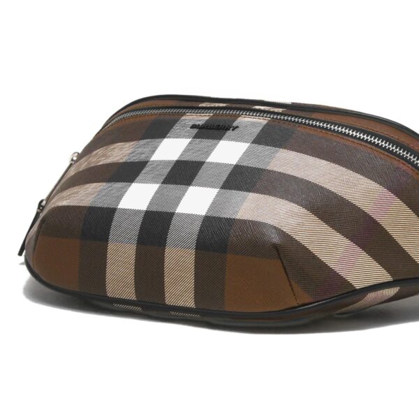 lbbb8052806x Burberry Caisson Exaggerated Check Belt Bag Birch Brown