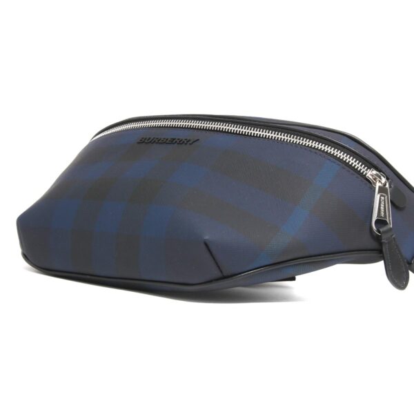 lbbb8073270x Burberry Caisson Check Belt Bag Navy