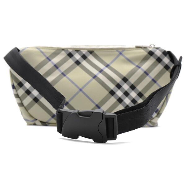 lbbb8091781y Burberry Check Horseback Riding Bum Bag Dull Beige