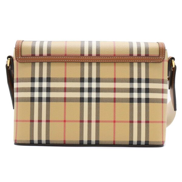 lbbb8092067y Burberry Note Check Clutch Bag Archive Beige Briar Brown