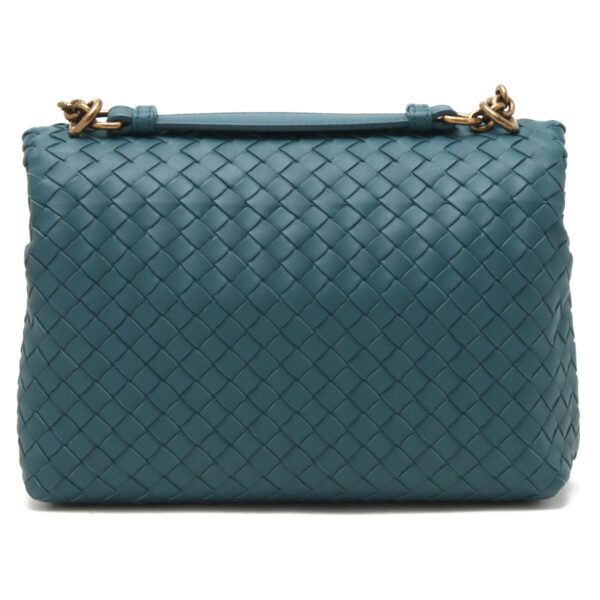 lbbo386498vo0ad4400y Bottega Veneta Olympia Intrecciato Shoulder Bag Blue