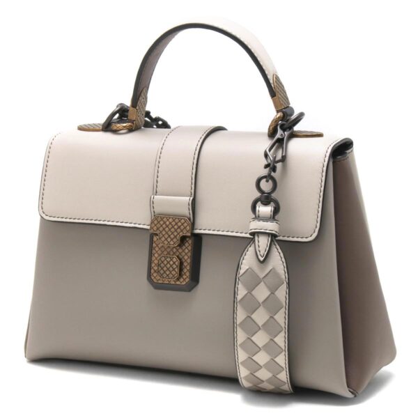 lbbo493690vcgp01513 Bottega Veneta Piazza Intrecciato Handbag Gray