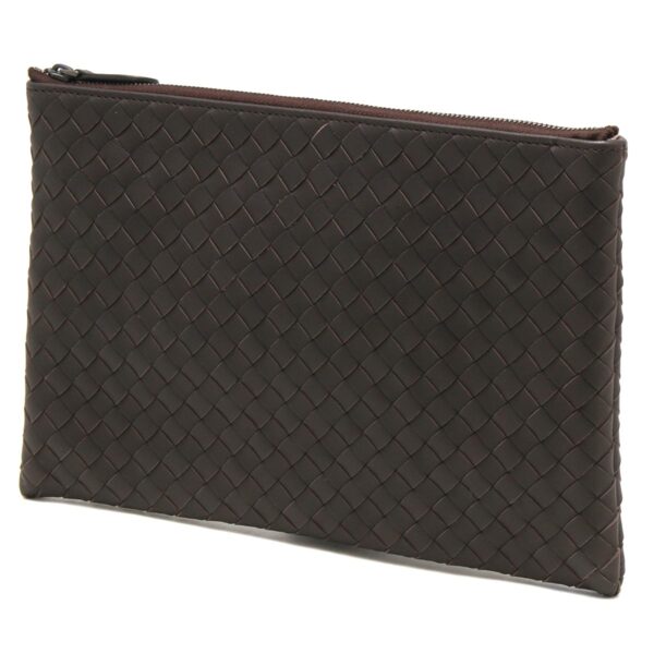 lbbo522429v001n2006 Bottega Veneta Intrecciato Clutch Bag Brown