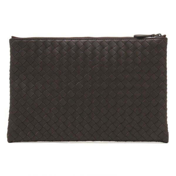 lbbo522429v001n2006y Bottega Veneta Intrecciato Clutch Bag Brown