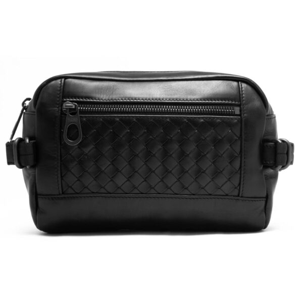 lbbo548220vq1291000 Bottega Veneta Intrecciato Waist Bag Black