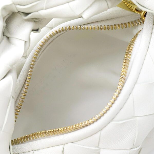 lbbo730828vcpp09143a Bottega Veneta The Jodi Candy Intrecciato Handbag White