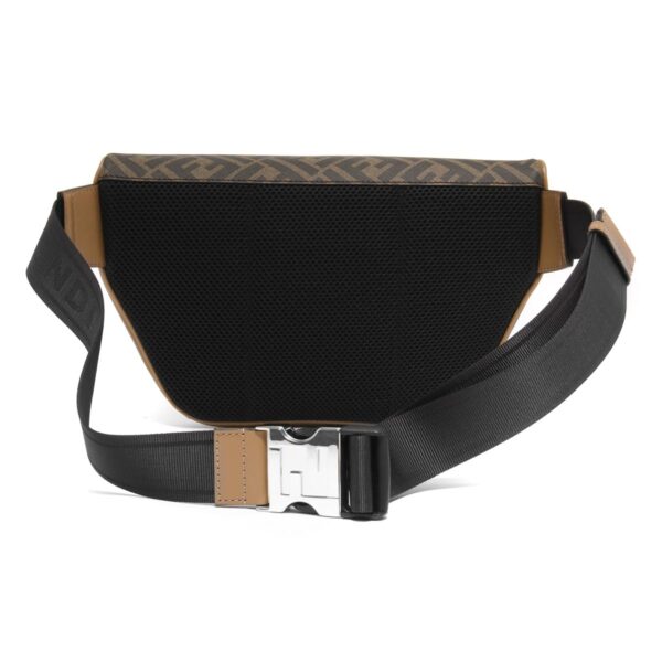 lbfe7va562ajf8f1egay Fendi Diagonal Zucca Waist Bag Brown Beige