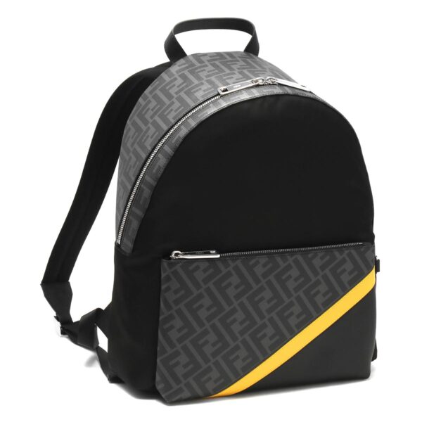 lbfe7vz042a9xtf17bj Fendi Zucca Backpack Black Yellow