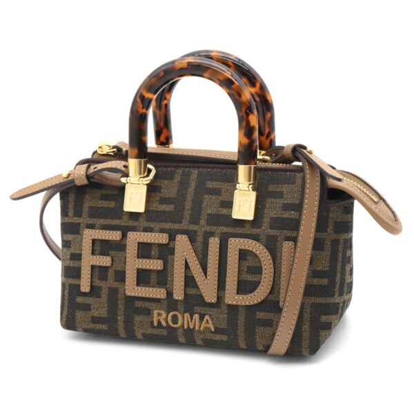 lbfe8bs067anx0f1lmn Fendi Vitheway Mini Zucca Jacquard Bag Brown