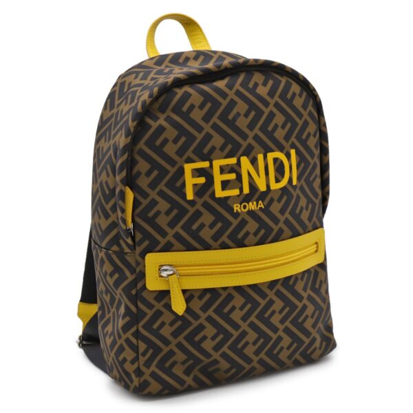 lbfe8bz040akpvf1i7l Fendi Zucca Backpack Brown Black Yellow