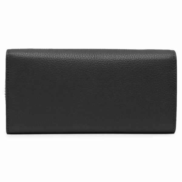 lbfr2206360770374y Ferragamo Double Gancini Chain Wallet Black